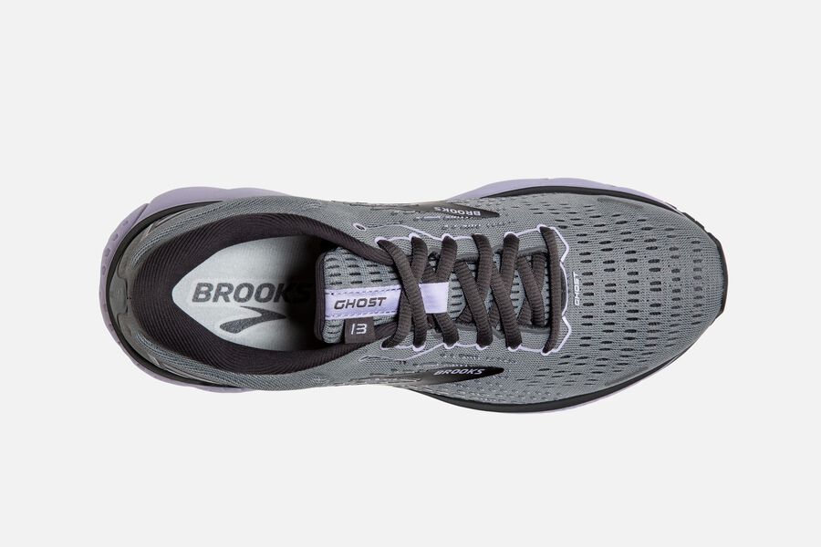 Brooks Ghost 13 Road Loopschoenen Dames - Grijs/Zwart/Paars - 164902NDI